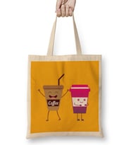 Funny coffee drin Ks Art lover Gift Quote - Vintage Retro Rainbow Style Bez Çanta Uzun Saplı