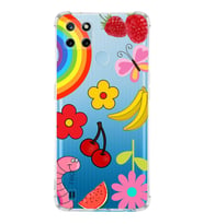 PrintiFy Realme C25 Uyumlu Water Color 5 Baskılı Şeffaf Köşe Korumalı Antişok Kılıf