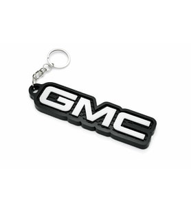 3D Baskı GMC Logo Anahtarlık – Petek Desenli Premium Araba Anahtarlığı  Siyah Beyaz Otomotiv Aksesuar