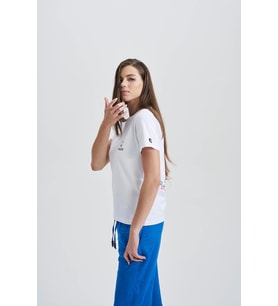 Face Of Niho Kadın Baskı T-Shirt (Beyaz)