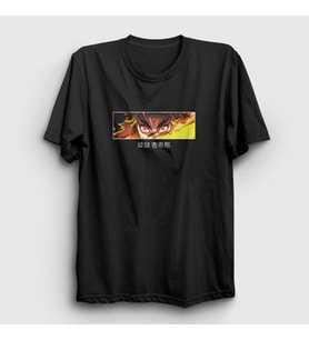 Presmono Unisex Siyah Rengoku Anime Demon Slayer Kimetsu No Yaiba T-Shirt 309298tt