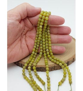 Peridot (Zebercet) Taşı Açık Renk Faset Kesim Dizi 6mm (62250)