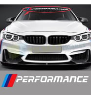 Bmw M Performance Ön Cam Oto Sticker Çıkartma Yapıştırma 1 Adet 90 x 10 Cm BEYAZ