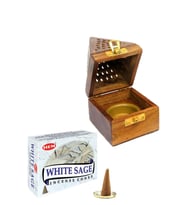 Konik Tütsü Yakma Kutusu White Sage Cones