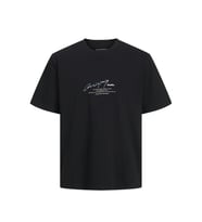 Jack&Jones JORMANCHESTER SCRIPT TEE SS CREW NECK Siyah Erkek T-Shirt 12273373