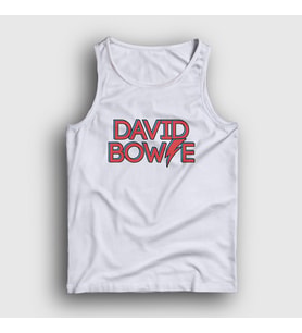 Presmono Unisex Beyaz David Bowie Atlet 301921tt