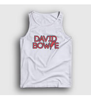 Presmono Unisex Beyaz David Bowie Atlet 301921tt