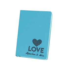 Sevgiliye Kişiye Özel Uv Baskılı Defter (Turkuaz)