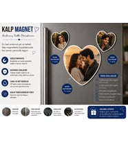 Kalp Fotoğraf Magneti Sevgiliye Kişiselleştirilebilir Romantik Çift Hatırası Hediyesi