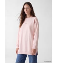 LCW Modest Pembe Kadın Kalın Sweatshirt Tunik