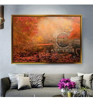 Altın Çerçeveli dekoratif tablo l151 (Gold)