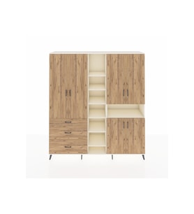 Hyperion Dolap 13 Raflı 3 Çekmeceli 6 Kapaklı 220x44x243 Aytaşı-Çam/Çam