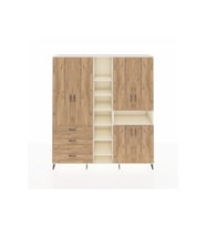 Hyperion Dolap 13 Raflı 3 Çekmeceli 6 Kapaklı 220x44x243 Aytaşı-Çam/Çam