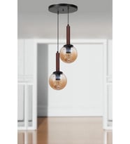 IŞIL 2 Lİ TEPSİLİ CEVİZ BAL CAMLI SARKIT
