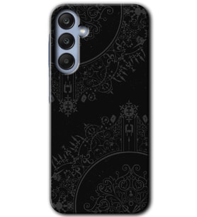 Galaxy A35 Kılıf HD Desen Baskılı Kılıf - Siyah Mandala