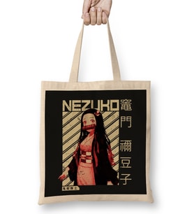 Demon Slayer Nezuko Kimetsu No Yaiba Anime Bez Çanta Uzun Saplı