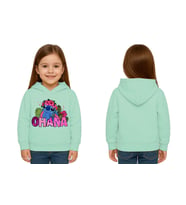 Unisex Stitch Baskılı Çocuk Swaetshirt Baskılı Kapüşonlu 3 İplik Şardonlu (Mint Yeşili)