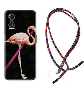 General Mobile GM 21 Pro GM 22 Pro Plus Kılıf Boyun Asklı Rasta Silikon Line Filamingo 1776