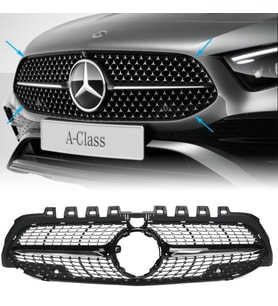 A Serisi W177 Ön Panjur Krom/Siyah Diamond Kameralı 2019 Sonrası