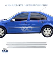 VW Bora Krom Cam Çıtası 4 prç. 1998-2004 P. Çelik