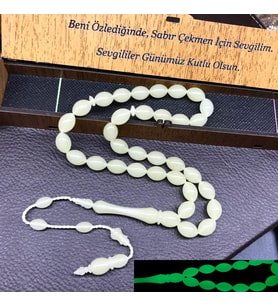 Sevgililer Günü Hediyesi,Fosforlu Tesbih,Sevgiliye Hediye Ahşap Kutulu Tesbih