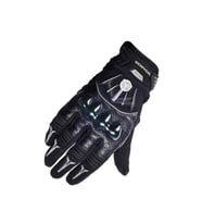 Motosiklet Eldiveni Carbon Korumalı Deri ve Cordura Kumaş Sertifikalı Motor Eldiven Siyah