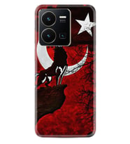 Vivo Y35 Kılıf Resimli Desenli Baskılı Silikon Wolf and Moon 2 1381