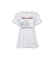 Biggdesign Faces FashionAddict Kadın T-Shirt (Beyaz)