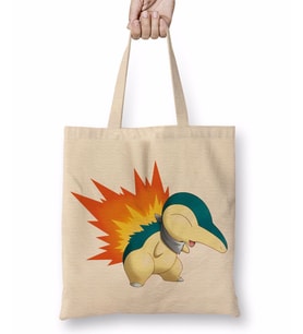 Pokemon Cyndaquil Bez Çanta Uzun Saplı