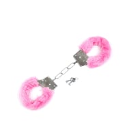 Peluşlu Metal Fantezi Kelepçe Pembe