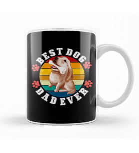 Best Dog Dad Ever Funny Best Dog Dad Ever Kupa Bardak Porselen