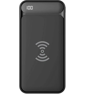 S-link IP-217W 10000mAh Powerbank 2 Usb Port Siyah Kablosuz LCD Ekranlı Taşınabilir Pil Şarj Cihazı