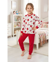 Kız Çocuk %100 Pamuk Pijama Takımı 4-11 Yaş 12628 MODANINO