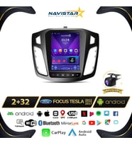 Ford Focus 2012-2018 Tesla Model 2GB + 32GB Kablosuz Carplay Navigasyon Multimedya Sistemi