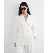 LCW Vision Beyaz Kruvaze Yaka Kadın Blazer Ceket