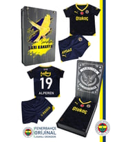 Fenerbahçe Orijinal 23-24 Lacivert İsme Özel Çocuk Forma Set Ahşap Kutulu