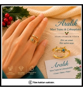925 Ayar Gümüş Aralık Ayı Doğum Çiçeği Yüzüğü