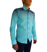 REHALLİ ERKEK NOKTA DESENLİ GÖMLEK BGL-ST00992 (Mint Yeşili)
