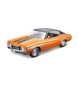 1971 Chevrolet Chevelle SS 454 Sport Coupe 1:18 Ölçekli Klasik Araba Turuncu Renkli 30 Cm