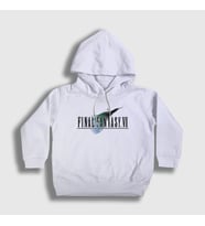 Presmono Unisex Çocuk Beyaz Logo Final Fantasy Vii Kapüşonlu Sweatshirt 436082tt