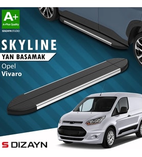S-Dizayn Opel Vivaro B Kısa Şase Skyline Krom Yan Basamak 213 Cm 2015-2018 A+ Kalite