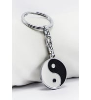 Siyah Beyaz Renkli Yin ile Yang Figürlü Anahtarlık, Hediyelik Anahtarlık
