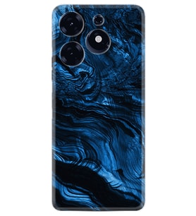Tecno Spark 10 Pro Kılıf Resimli Desenli Baskılı Silikon Blue MArble 1379