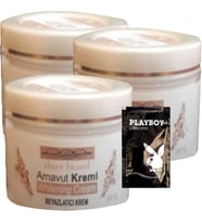 Three Brand Arnavut Kremi 3 Adet Adet Whitens Cream Aklık Kremi A-401 100 ml + 1 Adet Jel Hediye