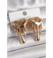 Pirinç Gold Renk Krem Sedefli Akan Kalp Model Kadın Küpe - TJ-BKP9895
