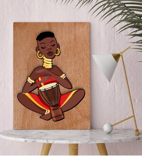 BK Home African Woman Tasarımlı Kanvas Tablo-4