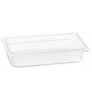 Plastport Kırılmaz Şeffaf Gastronom Küvet 1/4-65 (Siyah-Gri)