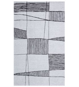 Bespoky Eberndorf Mavi Patchwork Pamuklu El Dokuması Alan Halısı