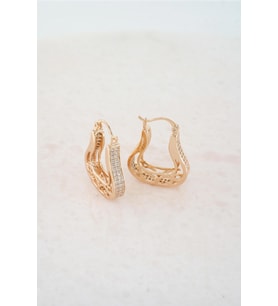 Kadın Vip Seri  Xuping Rose Gold  Küpe Seti