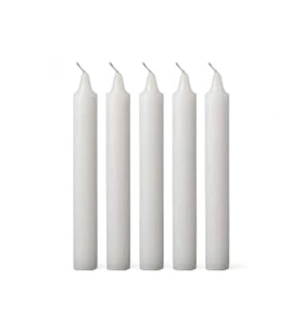 Beyaz Mum 10 Cm 5'li Paket
